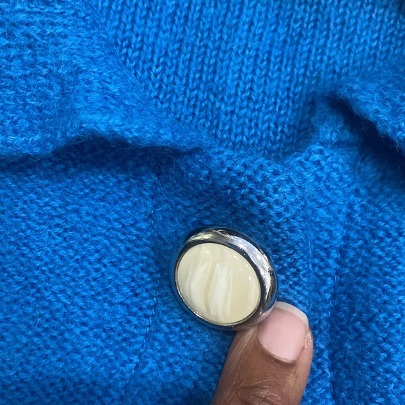 Crystal Kobe 100% wool 3/4 sleeve cardigan sweater one button closure sz 2X - Picture 7 of 9